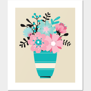 Beautiful Flowers in a Pot Posters and Art